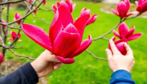Read more about the article Magnolia Vulcan – czerwona odmiana. Uprawa i opinie